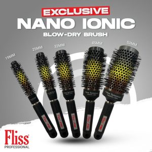 Nano Ionic Blow-dry Brush ( BLACK )
